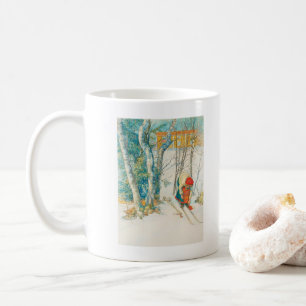 Mug Ski d'hiver par Carl Larsson