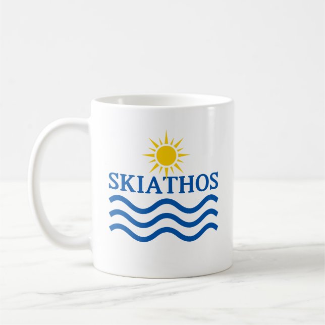 Mug SKIATHOS Grèce, Sun Waves (Gauche)