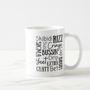 Mug Skibidi Rizz Drôles Enfants Rizz Bussin Gen Z Noël