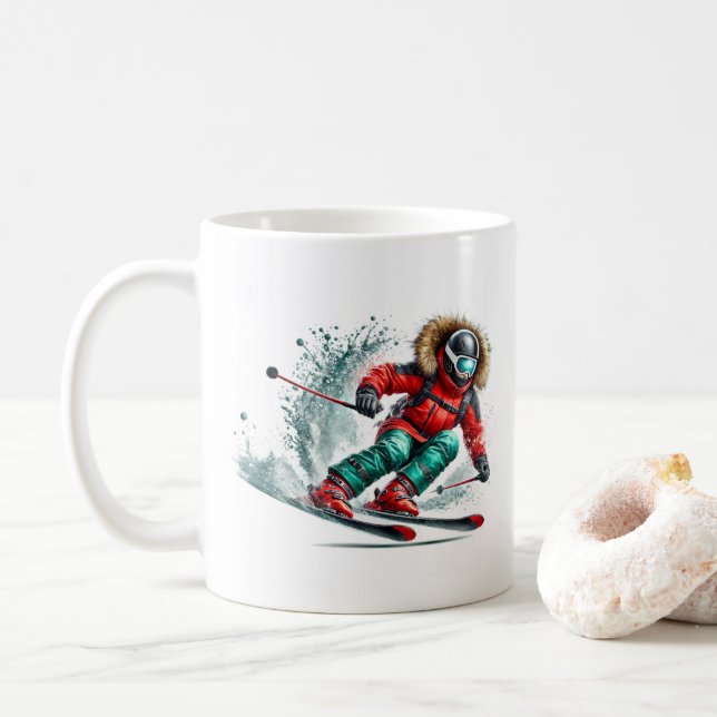 Mug Skier  (Avec donut)