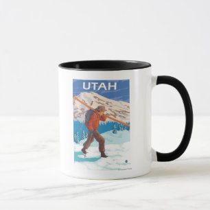 Mug Skier transportant SkisUtah
