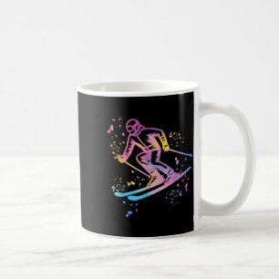 Mug skieur alpin sports d'hiver ski nordique skieur al