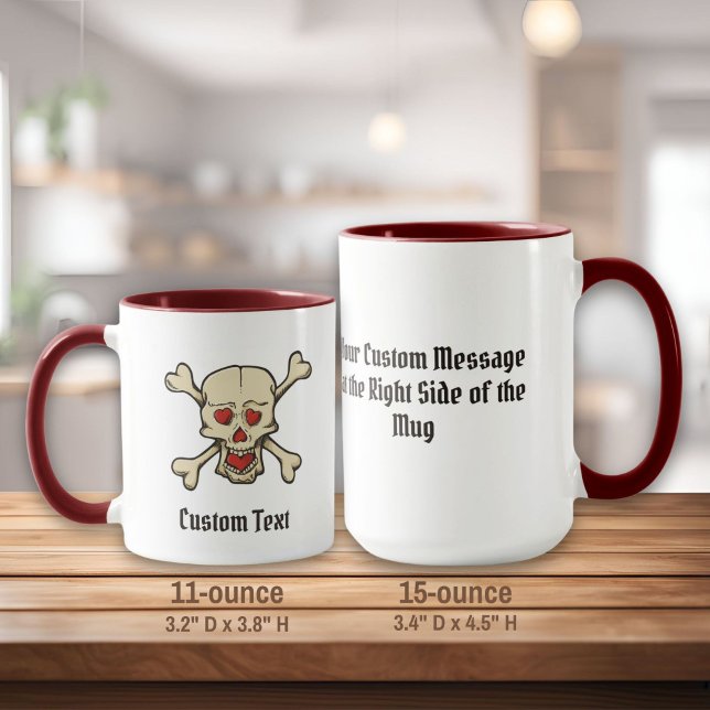 Mug Skull with Hearts (Créateur téléchargé)
