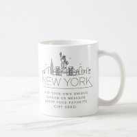 Skyline stylisée New York | Slogan personnalisé