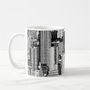 Mug Skyscraper City Texture Isométrique sans fil