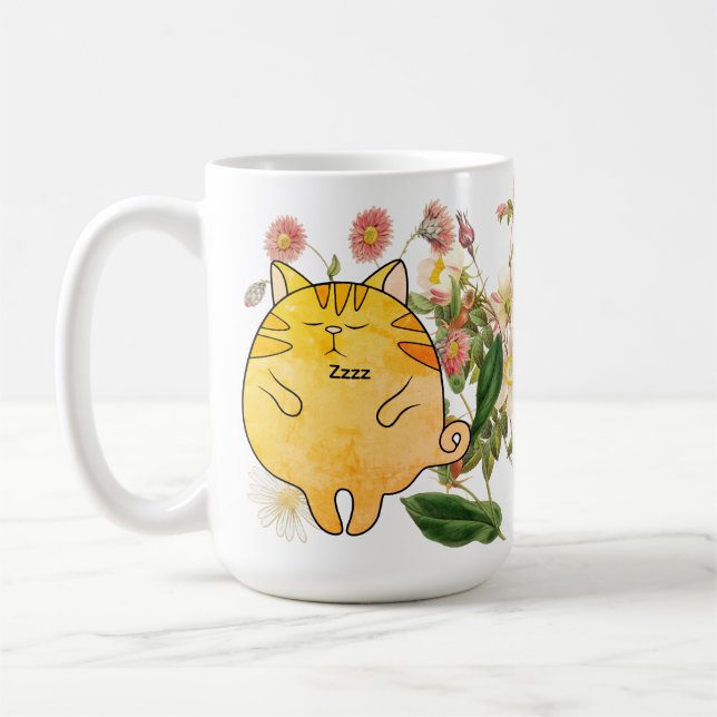 Mug Sleepy Ginger Cat (Gauche)