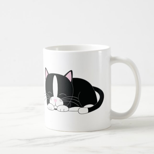 Mug Sleepy Kitty {Tuxedo} (Droite)