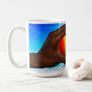 Mug SlipperyJoe dégradé de cœur arc-en-ciel vibrant in