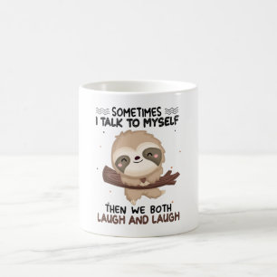 Mug Sloth Parfois Je Parle À Moi-Même Chemise Sloth Lo