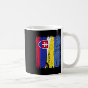 Mug Slovaquie Ukraine Demi-Drapeau Slovaque Ukrainien 