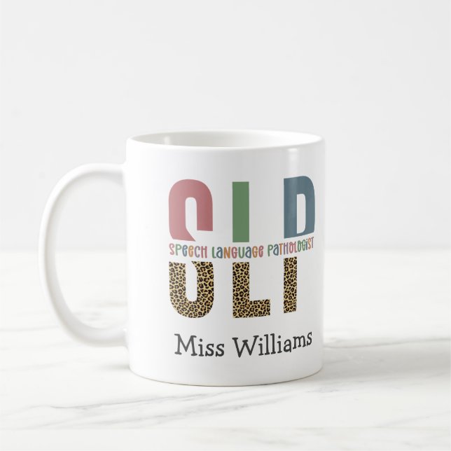 Mug SLP personnalisé orthophoniste don (Gauche)