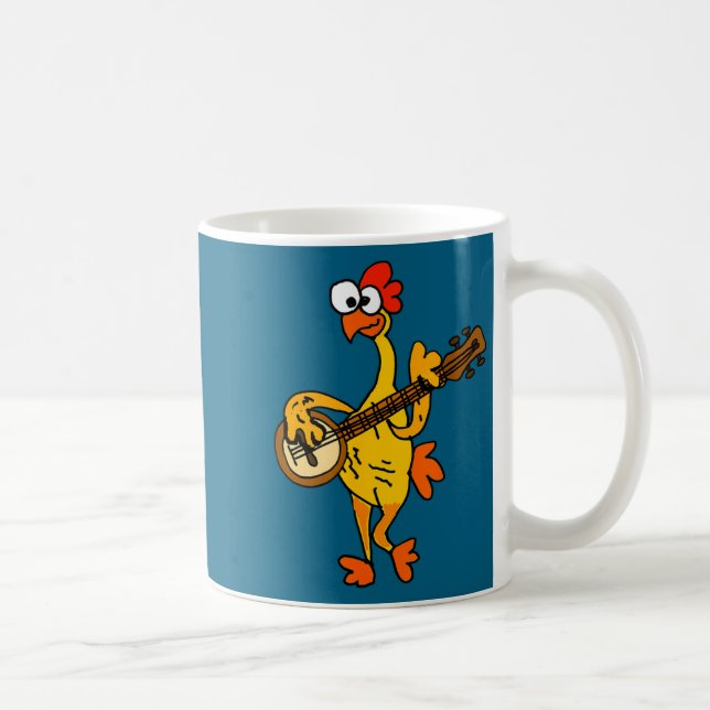 Mug Smileteestank Funny Rubber Chicken Playing Banjo C (Droite)