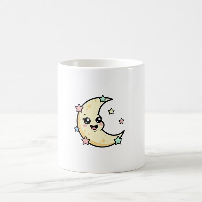 Mug Smiling Moon – Cute Kawaii Illustration (Centre)