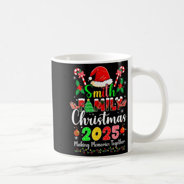 Mug Smith Family Christmas 2025 Matching Santa Hat Xma (Droite)