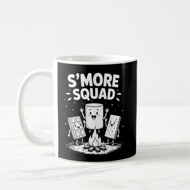 Mug S'mores Squad Camping Campfire Cute Marshmallow (Gauche)