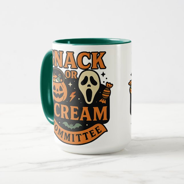 Mug Snack or Scream Committee | Halloween (Devant gauche)