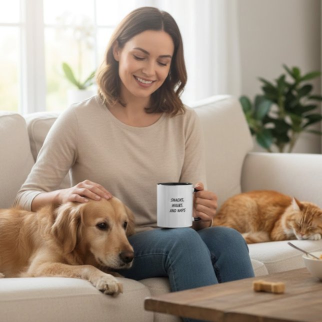 Mug Snacks, Walks, and Naps - Dog Lovers, Pet Sitter  (Créateur téléchargé)