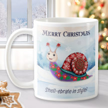 Snail Pun Humour Funny Joyeux Noël Personnalisé