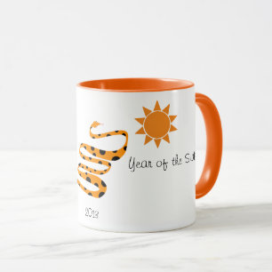Mug Snake chinois Zodiac Année Monogramme Amusants Enf