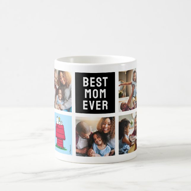 Mug Snoopy Doghouse | Best Mom - Photo Collage (Centre)
