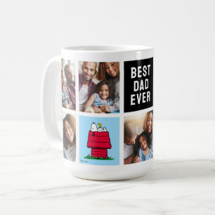 Mug Snoopy Doghouse   Meilleur papa - Collage photo