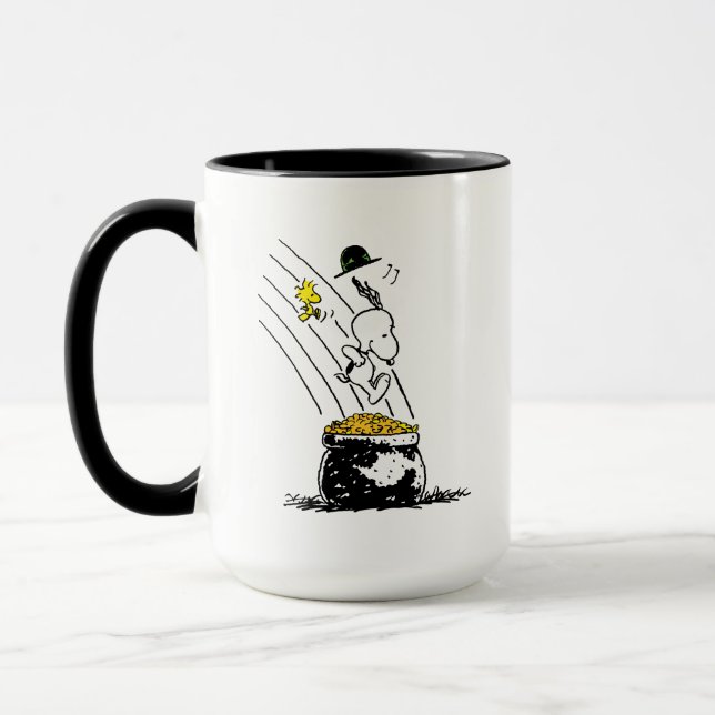 Mug Snoopy Jumping dans le pot d'or (Gauche)