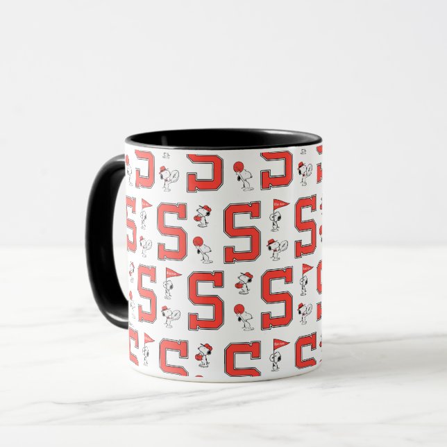 Mug Snoopy Varsity Motif sportif (Devant gauche)