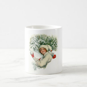 Mug Snowball Fight (par Harrison Fisher)