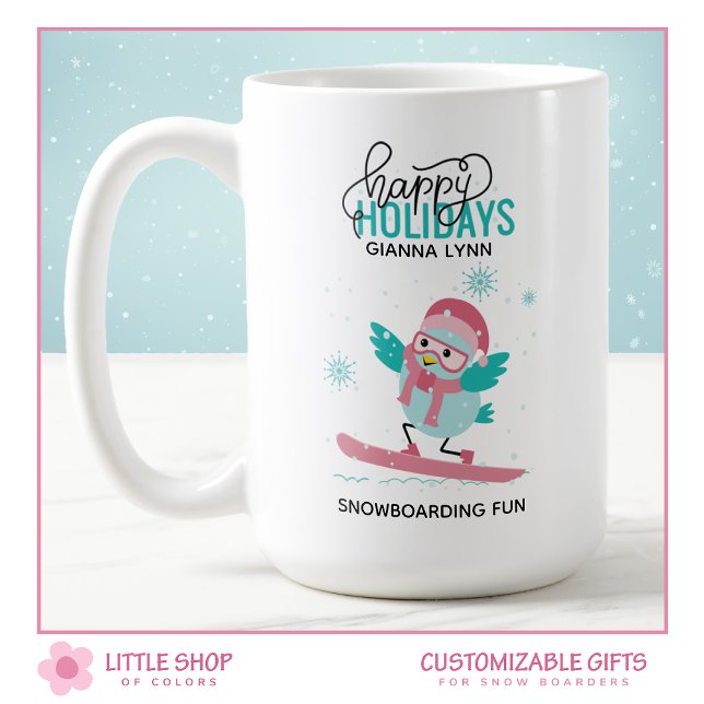 Mug Snowboard Bluebird Noël personnalisable (Créateur téléchargé)