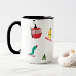 Mug Snowboard moderne personnalisé