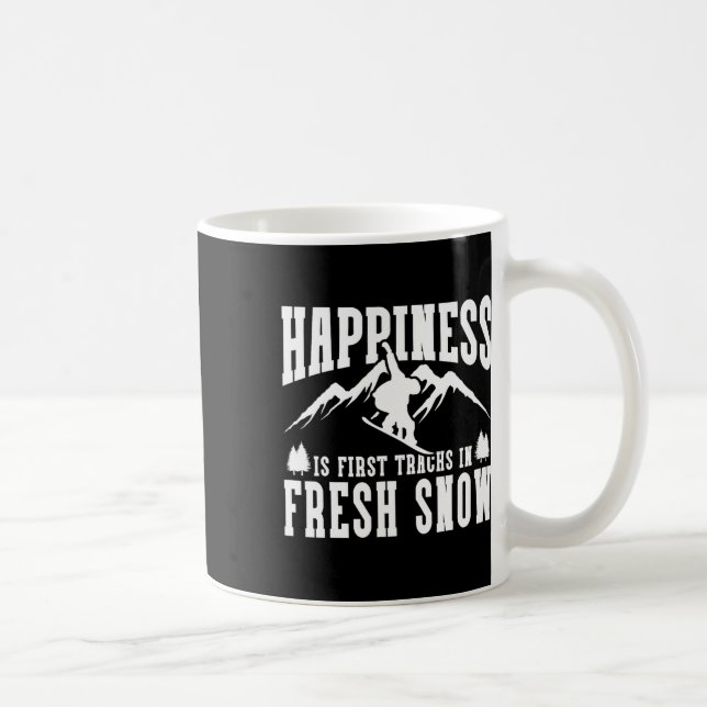 Mug Snowboard Snowboard Happiness Is First Trails I (Droite)