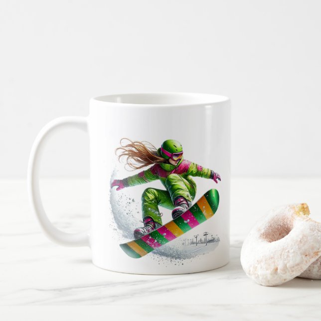 Mug Snowboarder  (Avec donut)