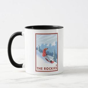 Mug Snowboarder - Les Rocheuses