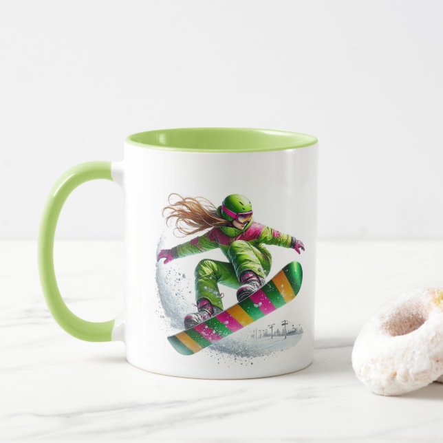 Mug Snowboardeur  (Avec donut)
