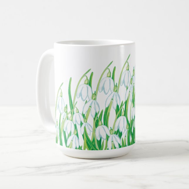 Mug Snowdrops de printemps (Devant gauche)
