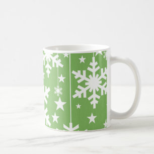 Mug Snowflakes et Stars Mug, Vert