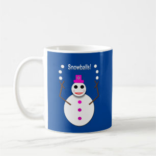 Mug Snowlady de Noël Jongler boules de neige amusant