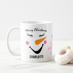 Mug Snowman béatiquement souriant. Joyeux Noël