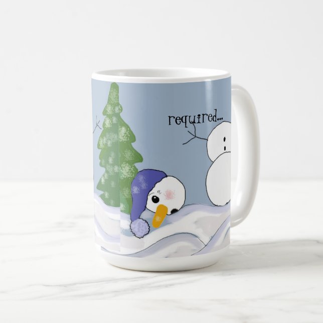Mug Snowman Besoin D'Aide Drôle (Devant droit)