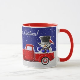 Mug Snowman dans Little Red Truck and Farm House