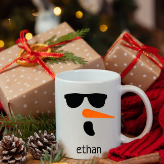 Mug Snowman personnalisé avec lunettes de soleil, Musi
