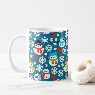 Mug Snowmans & Snowflakes Motif sans couture