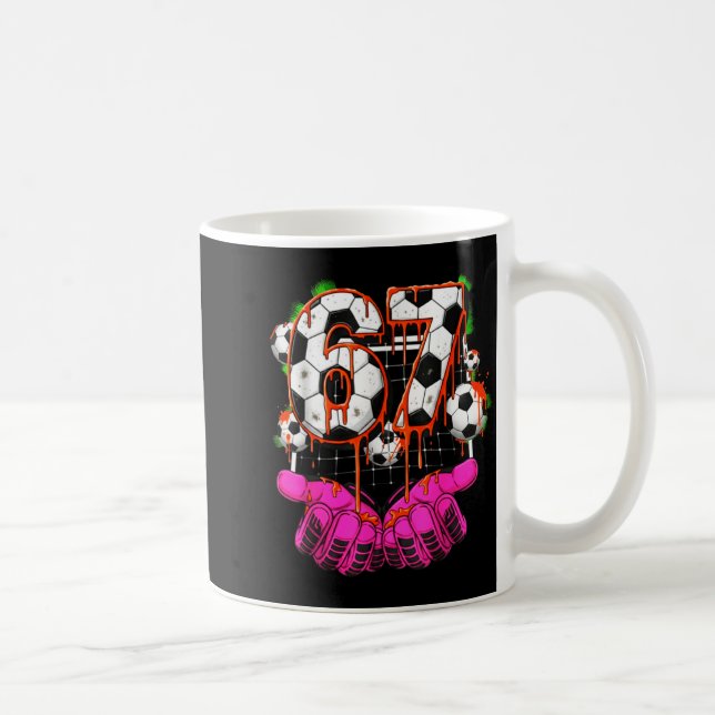 Mug Soccer 67 Six Seven Funny Gen Alpha Meme Drip Boys (Droite)