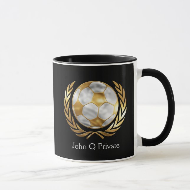 Mug Soccer Gold et Silver Custom (Droite)