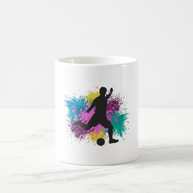 Mug Soccer Grungy Couleur Splashes (Centre)
