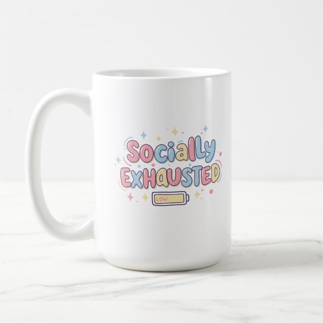 Mug Socialement épuisée (Gauche)