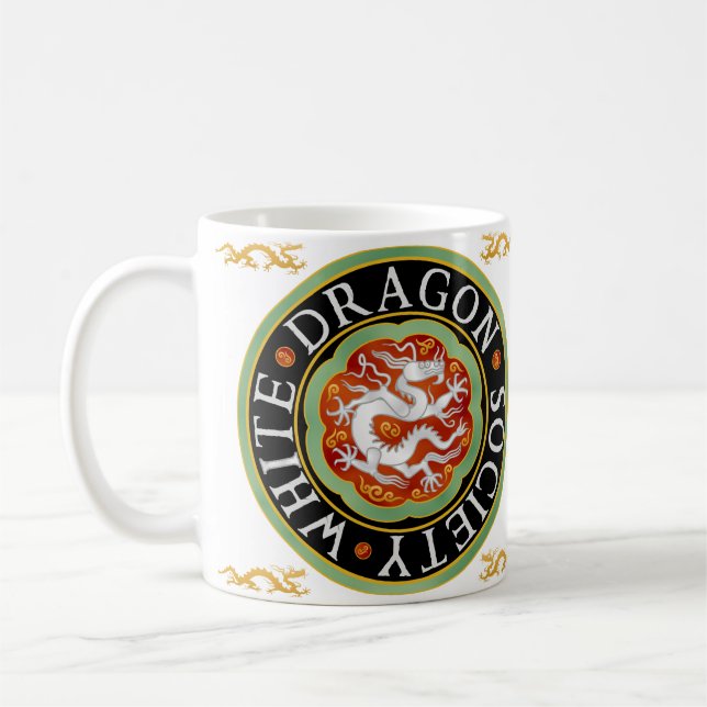 Mug Société blanche de dragon (Gauche)