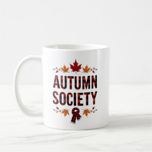 Mug Société d'Automne Plaid Lettré Personnalisé
