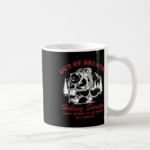 Mug Société de randonnée hors d'haleine Funny Mountain
