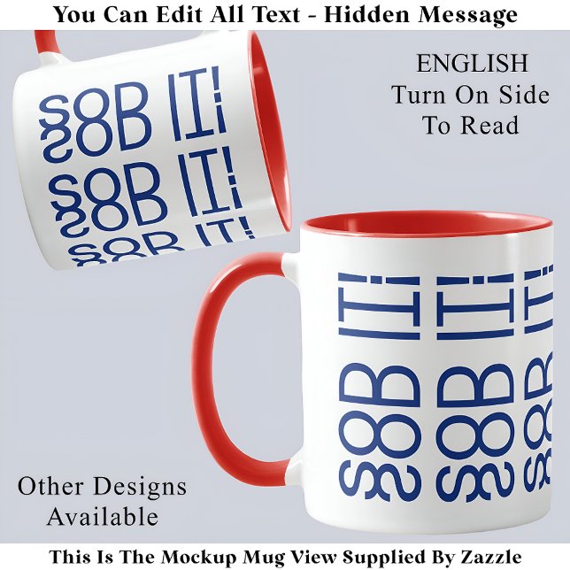 Mug Sod It ! Angleterre Angleterre Message Caché 150B  (Créateur téléchargé)